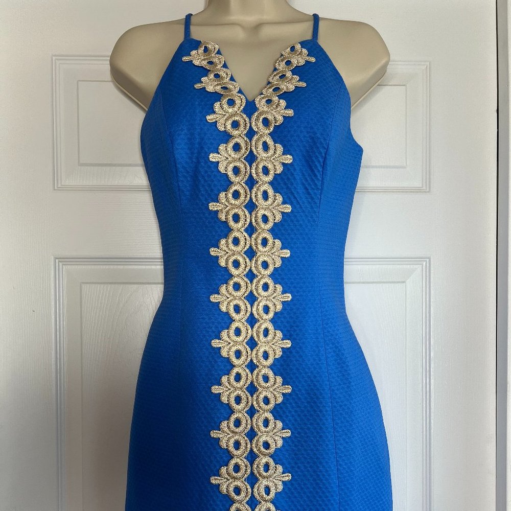 Lilly Pulitzer NWT Lapis Blue Pearl Shift Dress Size 0